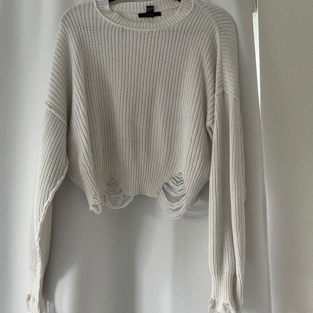 Forever 21 ripped sweater